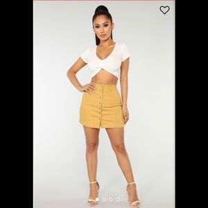 Twisting Words Crop Top - White